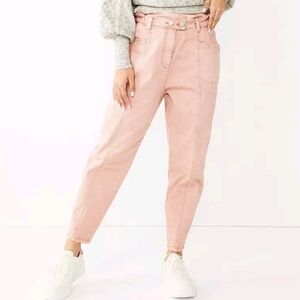 So High Waist Paperbag Jeans Pants